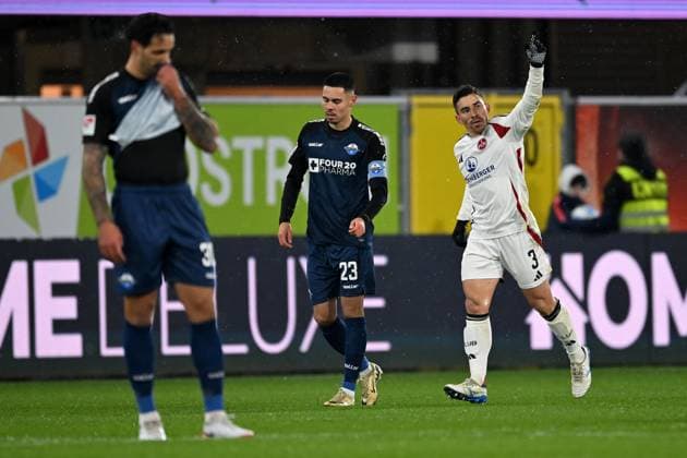 Paderborn, Home Deluxe Arena, 22.11.24, GER, Herren, 2.Bundesliga, Saison 2024-2025, SC Paderborn 07 - 1.FC Nuernberg Bild: Danilo SOARES (Nuernberg) jubelt nach seinem Tor zum 1:1 Only for editorial use! DFL regulations prohibit any use of photographs as image sequences and or quasi-video. NRW Deutschland