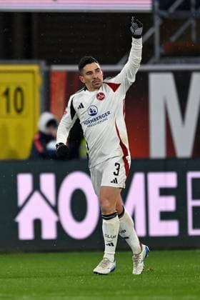 Paderborn, Home Deluxe Arena, 22.11.24, GER, Herren, 2.Bundesliga, Saison 2024-2025, SC Paderborn 07 - 1.FC Nuernberg Bild: Danilo SOARES (Nuernberg) jubelt nach seinem Tor zum 1:1 Only for editorial use! DFL regulations prohibit any use of photographs as image sequences and or quasi-video. NRW Deutschland
