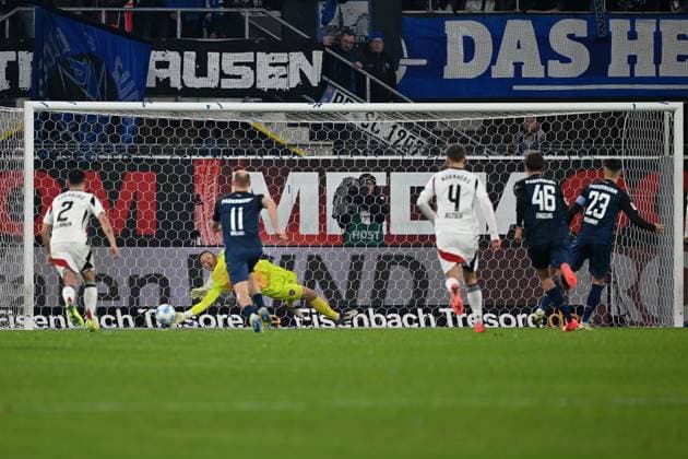 Paderborn, Home Deluxe Arena, 22.11.24, GER, Herren, 2.Bundesliga, Saison 2024-2025, SC Paderborn 07 - 1.FC Nuernberg Bild: Raphael OBERMAIR (Paderborn) macht das Tor zum 2:2 Only for editorial use! DFL regulations prohibit any use of photographs as image sequences and or quasi-video. NRW Deutschland