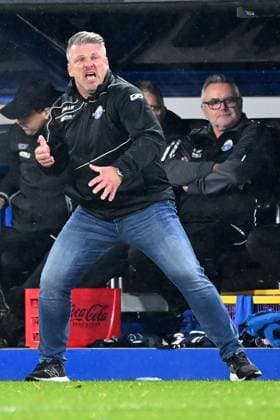 Paderborn, Home Deluxe Arena, 22.11.24, GER, Herren, 2.Bundesliga, Saison 2024-2025, SC Paderborn 07 - 1.FC Nuernberg Bild: Trainer Lukas KWASNIOK (Paderborn) Only for editorial use! DFL regulations prohibit any use of photographs as image sequences and or quasi-video. NRW Deutschland