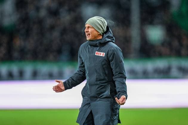 2. Bundesliga - SC Preußen Münster - 1. FC Köln am 22.11.2024 im Preußenstadion in Münster Trainer Gerhard Struber (Koeln) unzufrieden, enttäuscht, enttaeuscht, niedergeschlagen.