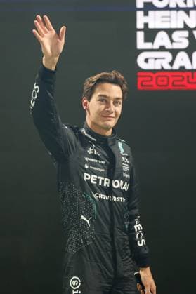 Winner des Qualifying, Poleposition, George Russell (Mercedes-AMG), Grosser Preis von Las Vegas, Motorsport, Herren, Formel 1, Qualifying, 22.11.2024 Las Vegas Nevada USA