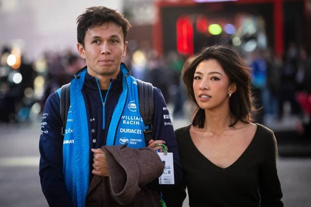 Alex Albon (THA, Williams Racing 23) und seine Freundin, die Profi-Golferin Muni Lily He. USA, Formel 1 Weltmeisterschaft, Grand Prix von Las Vegas, Las Vegas Strip Circuit, 22.11.2024 USA, Formel 1 Weltmeisterschaft, Grand Prix von Las Vegas, Las Vegas Strip Circuit, 22.11.2024 Las Vegas Copyright: xEibner-Pressefoto ThomasxFuesslerx EP_TFR