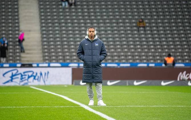Fussball, Herren, Saison 2024 2025, 2. Bundesliga (13. Spieltag), Hertha BSC - SSV Ulm, Bilal Hussein (Hertha BSC), 23.11. 2024, Copyright: xSebastianxRäppold MatthiasxKochx