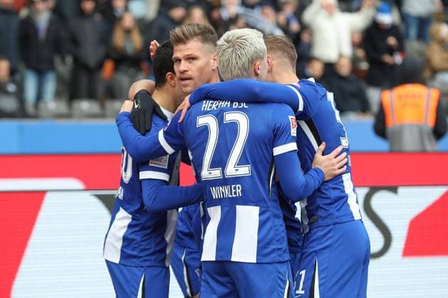 23.11.2024, xtgx, Fussball 2. Bundesliga, Hertha BSC Berlin - SSV Ulm 1846 emspor, v.l. Ibrahim Maza (Hertha, 10) Jubel, Torjubel, jubelt ueber das Tor, celebrate the goal, celebration (DFL DFB REGULATIONS PROHIBIT ANY USE OF PHOTOGRAPHS as IMAGE SEQUENCES and or QUASI-VIDEO) Berlin
