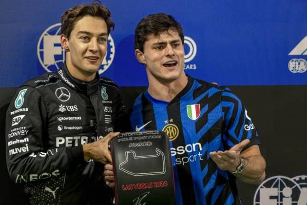 Las Vegas - 22-11-2024, Las Vegas Strip Circuit, George Russell at the Formula 1 United States of America Grand Prix 2024 Friday Formula 1 United States of America Grand Prix 2024 Friday  x26798656x Copyright:
