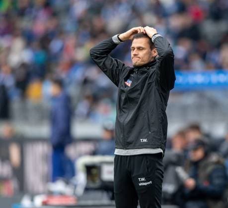 Fussball, Herren, Saison 2024 2025, 2. Bundesliga (13. Spieltag), Hertha BSC - SSV Ulm, Trainer Thomas Wörle (SSV Ulm), 23.11. 2024,