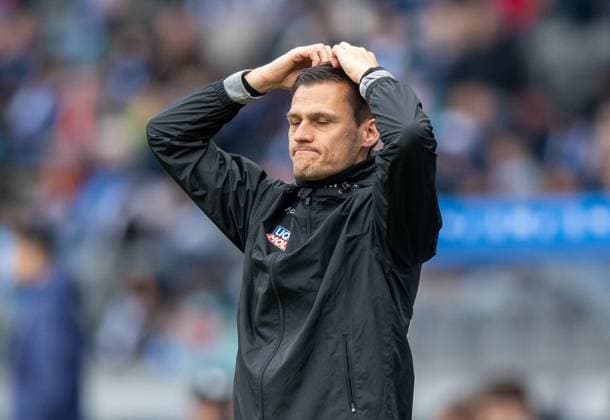 Fussball, Herren, Saison 2024 2025, 2. Bundesliga (13. Spieltag), Hertha BSC - SSV Ulm, Trainer Thomas Wörle (SSV Ulm), 23.11. 2024,