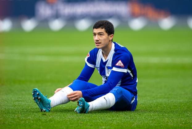 Fussball, Herren, Saison 2024 2025, 2. Bundesliga (13. Spieltag), Hertha BSC - SSV Ulm, Ibrahim Maza (Hertha BSC), 23.11. 2024,