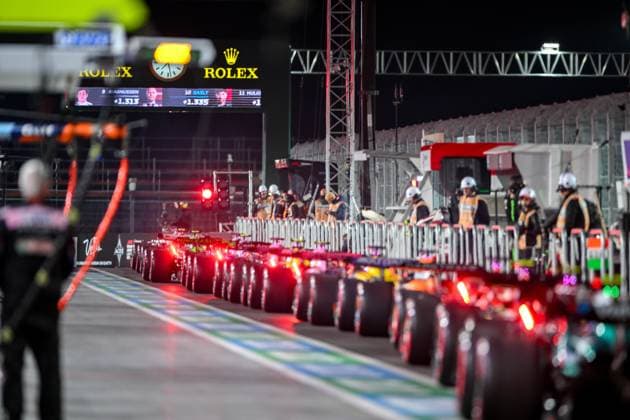 November 23, 2024, Las Vegas, Nevada, USA: Moments from the track and pitlane during the Formula One Qualifying of the Las Vegas Grand Prix. Las Vegas USA - ZUMAo117 20241123_zsp_o117_063 Copyright: xMikaelxOnax