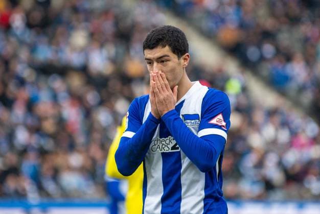 Fussball, Herren, Saison 2024 2025, 2. Bundesliga (13. Spieltag), Hertha BSC - SSV Ulm, Ibrahim Maza (Hertha BSC), 23.11. 2024,