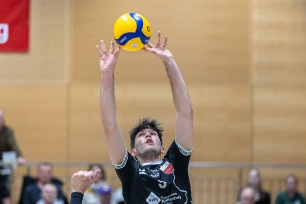 Linus Herrmann (TV Rottenburg, 09), Einzelbild, Einzelfoto, Portrait, Portraet, SV Schwaig Volleyball - TV Rottenburg, Volleyball, 2. Bundesliga Sued, 6. Spieltag, 23.11.2024 SV Schwaig Volleyball - TV Rottenburg, Volleyball, 2. Bundesliga Sued, 6. Spieltag, 23.11.2024 Schwaig Copyright: xEibner-Pressefoto G.xSantemizx EP_GSZ