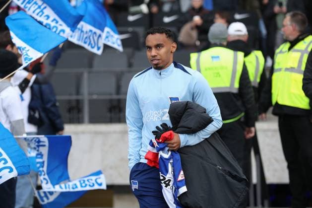 23.11.2024, xtgx, Fussball 2. Bundesliga, Hertha BSC Berlin - SSV Ulm 1846 emspor, v.l. Bilal Hussein (Hertha, 14) (DFL DFB REGULATIONS PROHIBIT ANY USE OF PHOTOGRAPHS as IMAGE SEQUENCES and or QUASI-VIDEO) Berlin