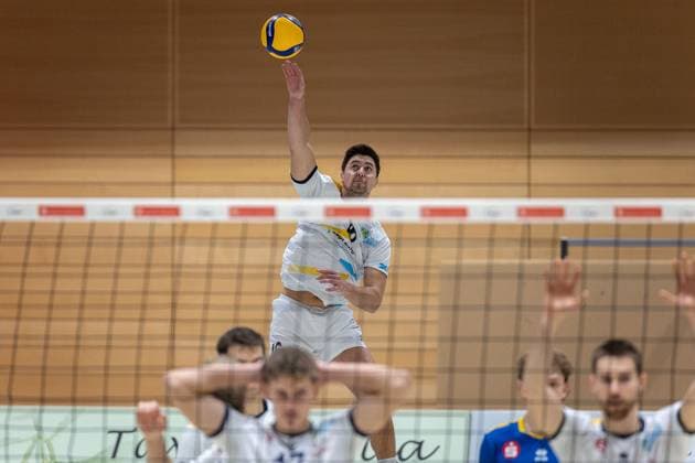 Perica Stanic (SV Schwaig, 16), SV Schwaig Volleyball - TV Rottenburg, Volleyball, 2. Bundesliga Sued, 6. Spieltag, 23.11.2024 SV Schwaig Volleyball - TV Rottenburg, Volleyball, 2. Bundesliga Sued, 6. Spieltag, 23.11.2024 Schwaig Copyright: xEibner-Pressefoto G.xSantemizx EP_GSZ