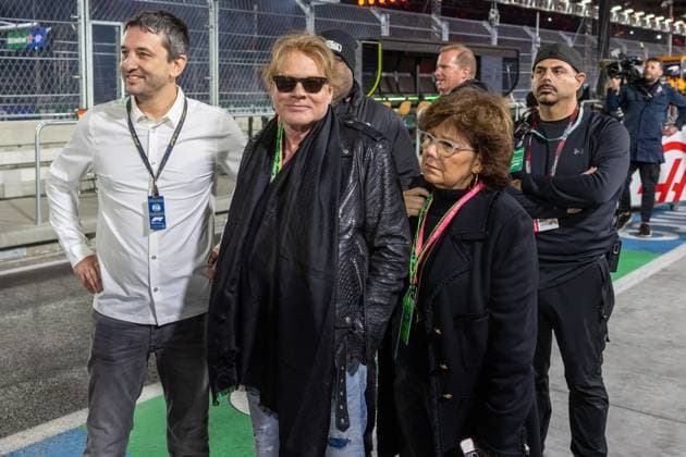 Saenger Axl Rose von , Grosser Preis von Las Vegas, Motorsport, Herren, Formel 1, Rennen, 23.11.2024 Las Vegas Nevada USA