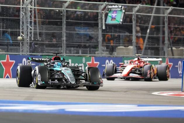 George Russell (Mercedes-AMG), Grosser Preis von Las Vegas, Motorsport, Herren, Formel 1, Rennen, 23.11.2024 Las Vegas Nevada USA