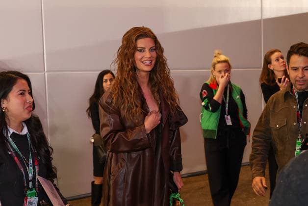 Americanische komikerin, Hannah Stocking, Grosser Preis von Las Vegas, Motorsport, Herren, Formel 1, Rennen, 23.11.2024 Las Vegas Nevada USA