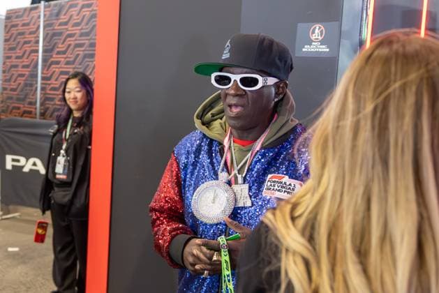 Americanischer Rapper, Flavor Flav, Grosser Preis von Las Vegas, Motorsport, Herren, Formel 1, Rennen, 23.11.2024 Las Vegas Nevada USA