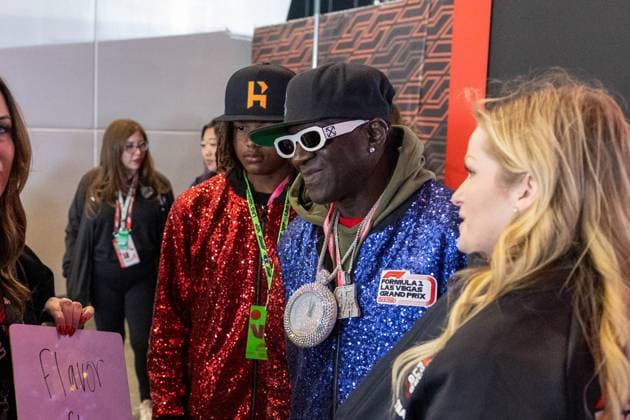Americanischer Rapper, Flavor Flav, Grosser Preis von Las Vegas, Motorsport, Herren, Formel 1, Rennen, 23.11.2024 Las Vegas Nevada USA