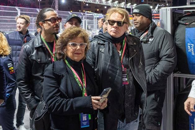 Saenger Axl Rose von , Grosser Preis von Las Vegas, Motorsport, Herren, Formel 1, Rennen, 23.11.2024 Las Vegas Nevada USA