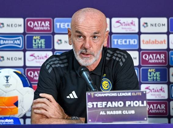 AFC CHAMPIONS LEAGUE ELITE, AL NASSR FC AND AL NASSR FC press conference, PK, Pressekonferenz Head coach of Al Nassr FC Stefano Pioli attends the press conference ahead of the AFC Champions League elite west football match between Qatar s Al Gharafa SC and Saudi ArabiaÕs Al Nassr FC at Thani bin Jassim Stadium in Doha, Qatar, November 24,2024. DOHA Qatar Copyright: xNOUSHADx
