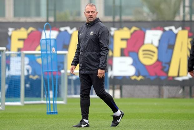 FC Barcelona, Barca Training Before Champions League Match Against Brest Hansi Flick participates in FC Barcelona training at the Joan Gamper sports city before the Champions League match against Stade Brestois 29 in Barcelona, Spain, on November 25, 2024. Barcelona Spain  Copyright: xUrbanandsportx originalFilename:urbanandsport-fcbarcel241125_npTsE.jpg