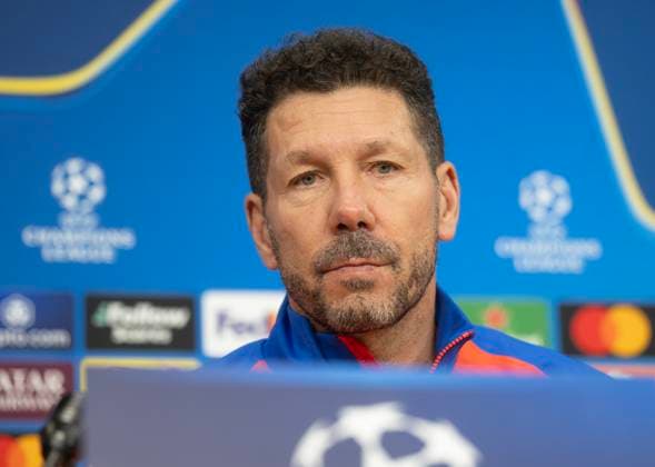 Diego Simeone coach of Atletico Madrid attends a press conference, PK, Pressekonferenz before the UEFA Champions League, round 5, match AC Sparta Praha vs Atletico Madrid, in Prague, Czech Republic, on November 25, 2024. (CTKxPhoto MichaelaxRihova) CTKPhotoP2024112506055  CTKPhotoP2024112506055