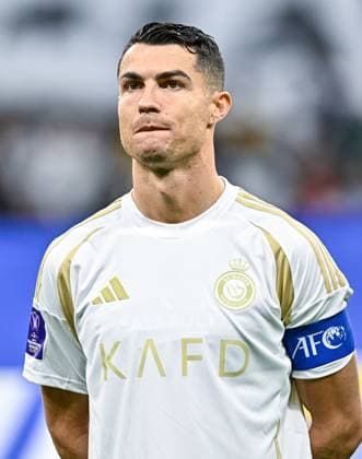 AFC CHAMPIONS LEAGUE ELITE, AL GHARAFA SC (QTR) v AL NASSR FC (KSA) Cristiano Ronaldo of Al Nassr FC during line up prior to the AFC Champions League elite west football match between Qatar s Al Gharafa SC and Saudi Arabia s Al Nassr FC at Al-Bayt Stadium in Al Khor, Qatar, on November 25, 2024 DOHA Qatar Copyright: xNAUSHADx