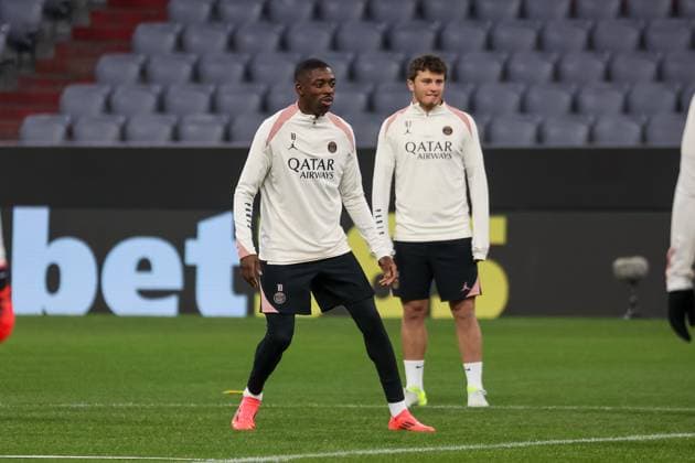 Ousmane Dembele (Paris Saint-Germain, PSG, 10), Ger, Abschlusstraining, Paris Saint-Germain, PSG, Fussball, UEFA Champions League, 5. Spieltag, Saison 2024 2025, 25.11.2024, Ger, Abschlusstraining, Paris Saint-Germain, PSG, Fussball, UEFA Champions League, 5. Spieltag, Saison 2024 2025, 25.11.2024 Muenchen Copyright: xEibner-Pressefoto JennixMaulx EP_JML