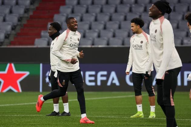 Ousmane Dembele (Paris Saint-Germain, PSG, 10), Ger, Abschlusstraining, Paris Saint-Germain, PSG, Fussball, UEFA Champions League, 5. Spieltag, Saison 2024 2025, 25.11.2024, Ger, Abschlusstraining, Paris Saint-Germain, PSG, Fussball, UEFA Champions League, 5. Spieltag, Saison 2024 2025, 25.11.2024 Muenchen Copyright: xEibner-Pressefoto JennixMaulx EP_JML