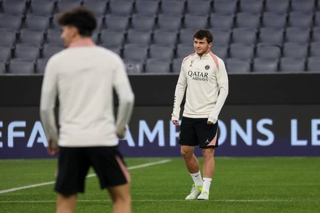 Joao Neves (Paris Saint-Germain, PSG, 87), Ger, Abschlusstraining, Paris Saint-Germain, PSG, Fussball, UEFA Champions League, 5. Spieltag, Saison 2024 2025, 25.11.2024, Ger, Abschlusstraining, Paris Saint-Germain, PSG, Fussball, UEFA Champions League, 5. Spieltag, Saison 2024 2025, 25.11.2024 Muenchen Copyright: xEibner-Pressefoto JennixMaulx EP_JML