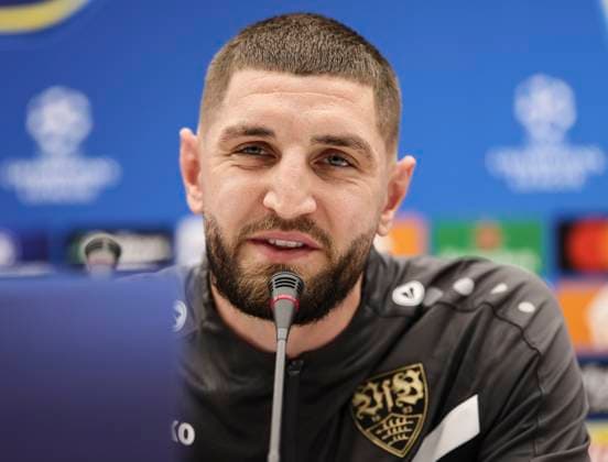 Crvena Zvezda v FC Barcelona, Barca - UEFA Champions League Jeff Chabot of FC Stuttgart during the press conference, PK, Pressekonferenz ahead the UEFA Champions League match Season 2024 2025 match between Crvena Zvezda and FC Stuttgart at stadium Rajko Mitic on November 26, 2024 in Belgrade, Serbia. Beograd Serbia Copyright: xSrdjanxStevanovicx x