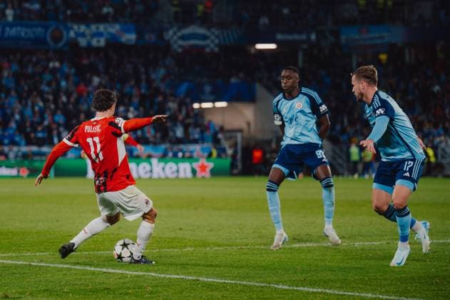 SOCCER - UEFA CL, Slovan vs Milan BRATISLAVA,SLOVAKIA,26.NOV.24 - SOCCER - UEFA Champions League, Slovan Bratislava vs AC Milan. Image shows Christian Pulisic (Milan).  GEPAxpictures xAlexanderxSolc