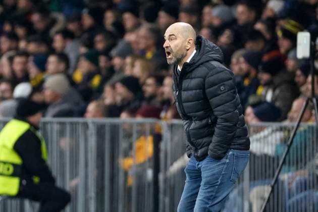Joël Magnin, Joel Magnin (BSC Young Boys, Trainer) , Fussball, UEFA Champions League, 5. Spieltag, 2024 2025, Young Boys Bern vs. Atalanta Bergamo, 26.11.2024, Stadion Wankdorf, Bern, Schweiz Bern Stadion Wankdorf Kanton Bern Schweiz Copyright: xGrantxHubbsx