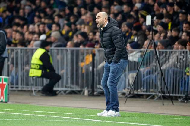Joël Magnin, Joel Magnin (BSC Young Boys, Trainer) , Fussball, UEFA Champions League, 5. Spieltag, 2024 2025, Young Boys Bern vs. Atalanta Bergamo, 26.11.2024, Stadion Wankdorf, Bern, Schweiz Bern Stadion Wankdorf Kanton Bern Schweiz Copyright: xGrantxHubbsx