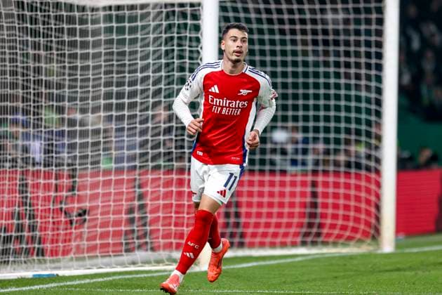 Gabriel Martinelli forward of Arsenal FC during the UEFA Champions League 2024 25 League Phase MD4 match between Sporting Clube de Portugal and Arsenal FC at Estadio Jose Alvalade on November 26, 2024 in Lisbon, Portugal. UEFA Champions League - Sporting CP vs Arsenal FC (Valter Gouveia SPP) Copyright: xValterxGouveia SPPx spp-en-VaGo-VG_L9968