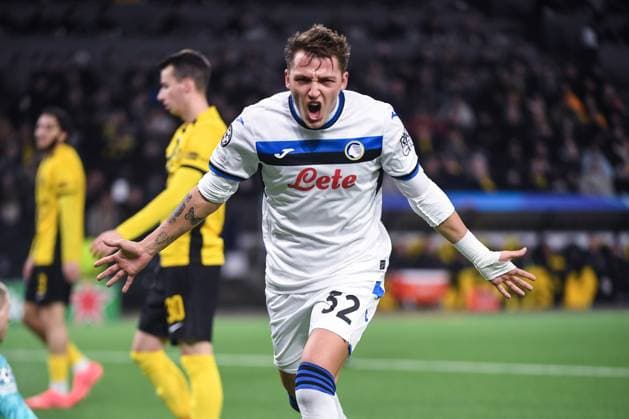 BERN, SWITZERLAND - NOVEMBER 26: Mateo Retegui of Atalanta celebrates his goal during the UEFA Champions League 2024 25 League Phase MD5 match between BSC Young Boys and Atalanta BC at Stadion Wankdorf on November 26, 2024 in Bern, Switzerland. Bern Stadion Wankdorf Bern Switzerland Copyright: xJustPictures.ch ManuelxWinterbergerx jp-en-EuSpIm-JP4_MAN_YB_Atalanta_26Nov2024_BE_01211