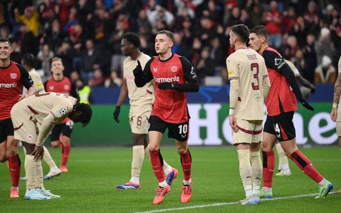 Jubel 3:0 Florian Wirtz (Bayer 04 Leverkusen) 26.11.2024, Fussball UEFA Champions League 2024 25, 5. Spieltag Bayer 04 Leverkusen - RB Salzburg Leverkusen BayArena Nordrhein Westfalen Deutschland