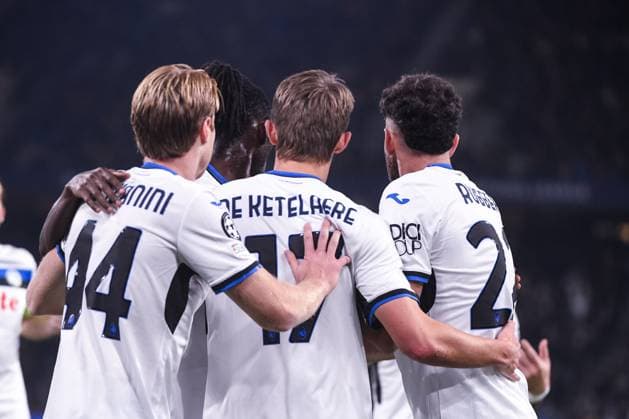 BERN, SWITZERLAND - NOVEMBER 26: Charles De Ketelaere of Atalanta C) celebrates his goal during the UEFA Champions League 2024 25 League Phase MD5 match between BSC Young Boys and Atalanta BC at Stadion Wankdorf on November 26, 2024 in Bern, Switzerland. Bern Stadion Wankdorf Bern Switzerland Copyright: xJustPictures.ch ManuelxWinterbergerx jp-en-EuSpIm-JP4_MAN_YB_Atalanta_26Nov2024_BE_01219