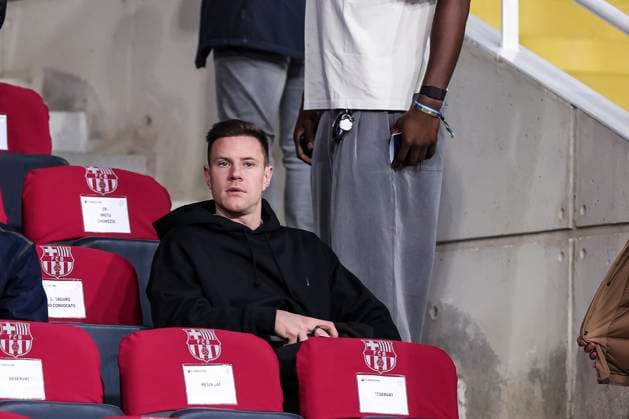 November 26, 2024, Barcelona, Barcelona, SPAIN: Marc-Andre ter Stegen of FC Barcelona, Barca during the UEFA Champions League 2024 25 League Phase MD5, match between FC Barcelona and Stade Brestois 29 at Estadi Olimpic Lluis Companys on November 26, 2024 in Barcelona, Spain. Barcelona SPAIN - ZUMAa181 20241126_zaa_a181_027 Copyright: xJavierxBorregox