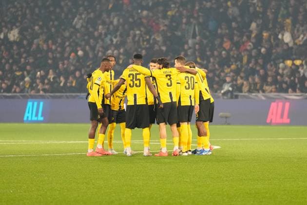 Mannschaft, Fußball, UEFA Champions Legue, 5 Spieltag, 2024 2025, BSC Young Boys vs. Atalanta Bergamo, 26.11.2024, Stadion Wankdorf, Bern,Schweiz, Bern Wankdorf Stadion Kanton Bern Schweiz Copyright: xFinleyxMörchx