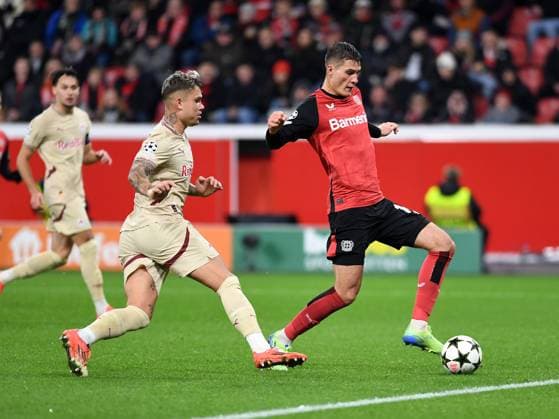 Patrik Schick (Bayer 04 Leverkusen) Tor zum 4:0 waehrend des Spiels der UEFA Champions League 2024 25 Ligen-Phase 5. Spieltag zwischen Bayer 04 Leverkusen und FC Salzburg, BayArena am 26. November 2024 in Leverkusen, Deutschland. (Foto von Ralf Treese DeFodi Images) +++ Patrik Schick (Bayer 04 Leverkusen) Tor zum 4:0 during the UEFA Champions League 2024 25 League Phase MD5 match between Bayer 04 Leverkusen and FC Salzburg at BayArena on November 26, 2024 in Leverkusen, Germany. Defodi-521_LEVSAL20241126_028