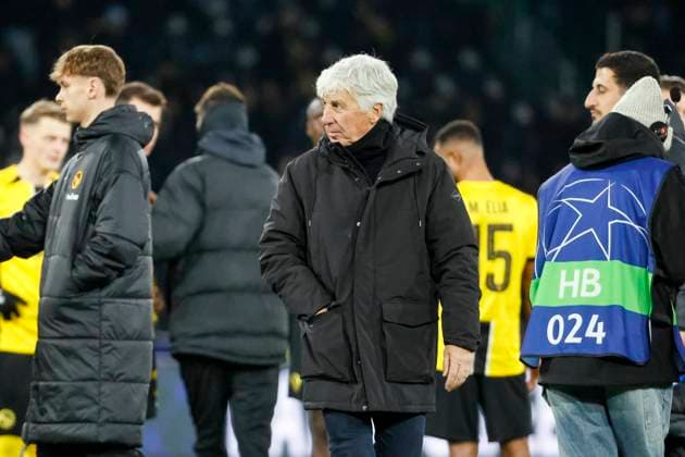 Gian Piero Gasperini (Atalanta Bergamo, Trainer) nach dem Spiel , Fussball, UEFA Champions League, 5. Spieltag, 2024 2025, Young Boys Bern vs. Atalanta Bergamo, 26.11.2024, Stadion Wankdorf, Bern, Schweiz Bern Stadion Wankdorf Kanton Bern Schweiz Copyright: xGrantxHubbsx
