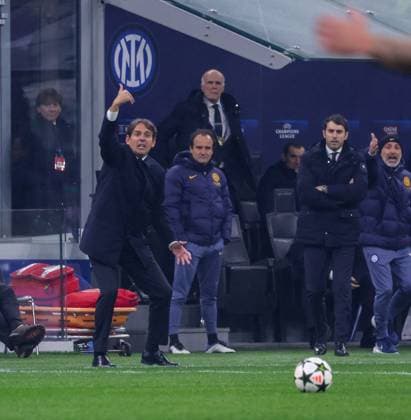November 27, 2024, Milano, Milano, ITALIA: During the Champions League match 26 11 2024 Football match between FC International Milan vs LB Lipsia at the San Siro stadium Milan.In the photo: Simone Inzaghi coach of internazionale Milano FC Milano ITALIA - ZUMAs236 20241127_aap_s236_026 Copyright: xFabioxSassox