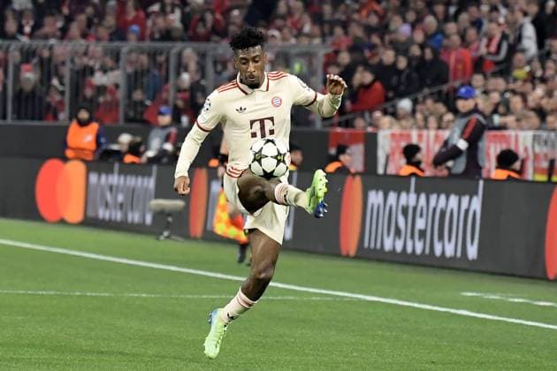 26.11.2024, xemx, Fussball UEFA Champions League, FC Bayern Muenchen - Paris St.Germain emspor, v.l. Kingsley Coman (FC Bayern Muenchen) Freisteller (DFL DFB REGULATIONS PROHIBIT ANY USE OF PHOTOGRAPHS as IMAGE SEQUENCES and or QUASI-VIDEO) Muenchen