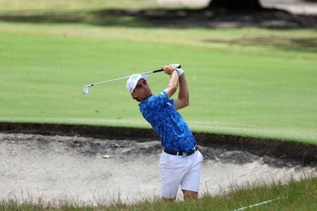 GOLF AUSTRALIAN OPEN PRO AM, Joaquin Niemann plays his shot out of a bunker during the Australian Open Pro-Am at Kingston Heath Golf Club in Melbourne, Wednesday, November 27, 2024. ( NO ARCHIVING, EDITORIAL USE ONLY, NO USE IN BOOKS WITHOUT CONSENT Melbourne Victoria Australia  Copyright: xCONxCHRONISx 20241127195869904231