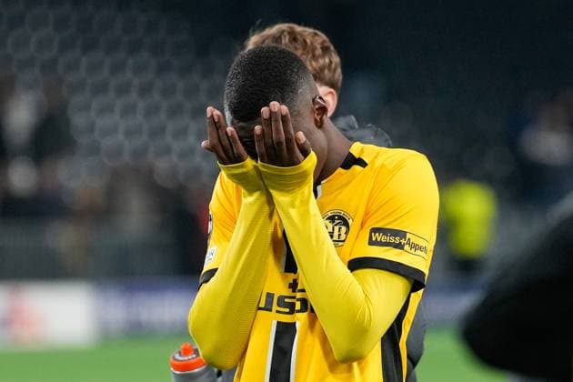 Cheikh Niasse (BSC Young Boys , 20) YB Fußball, UEFA Champions Legue, 5 Spieltag, 2024 2025, BSC Young Boys vs. Atalanta Bergamo, 26.11.2024, Stadion Wankdorf, Bern, Schweiz, Bern Wankdorf Stadion Kanton Bern Schweiz Copyright: xFinleyxMörchx