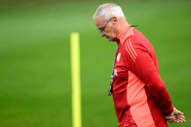 Claudio Ranieri, head coach of AS Roma, directs a training session the day before the Europa League football match between Tottenham and AS Roma at Centro Sportivo Fulvio Bernardini in Rome (Italy), November 27, 2024. AndreaxStaccioli