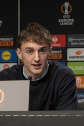 Europa League press conference, PK, Pressekonferenz Youri Baas of Ajax attends press conference ahead of Ajax s Europa League match against Real Sociedad. Donostia (Basque Country) November 27, 2024. (Gari Garaialde Bostok Photo) Donostia Gipuzkoa Spain Editorial Use Only  Copyright: xGarikoitzxGaraialdex xBostokxPhotox Bostok Photo GarixGaraialdex GG24112791
