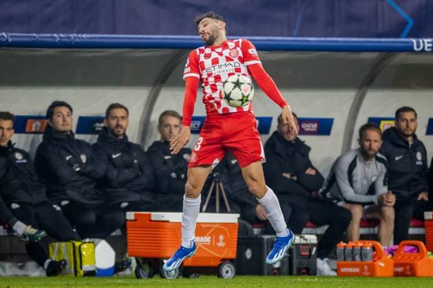 SOCCER - UEFA CL, Sturm vs Girona KLAGENFURT,AUSTRIA,27.NOV.24 - SOCCER - UEFA Champions League, SK Sturm Graz vs Girona FC. Image shows Miguel Gutierrez (Girona).  GEPAxpictures xMatthiasxTrinkl